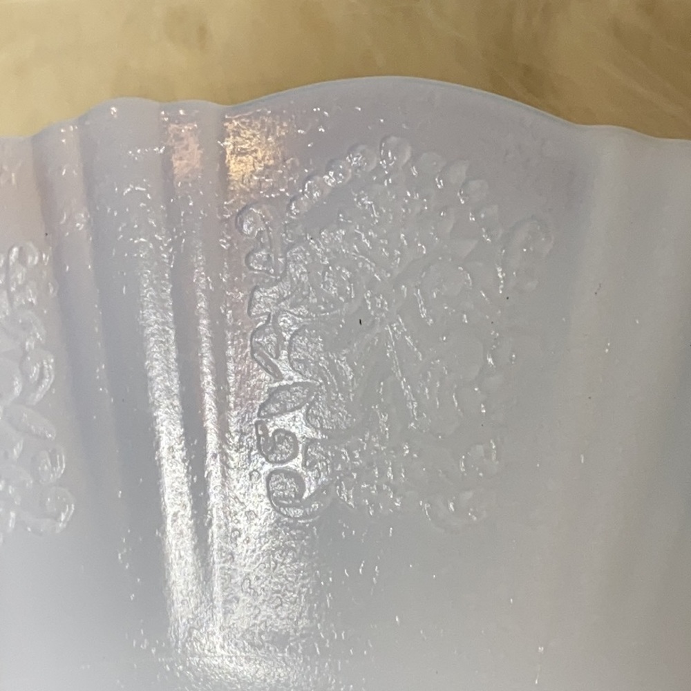 . Antique White Opaline Bowl - Opalescent Milk Glass Bowl - Picture 6 of 10